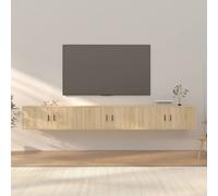 Vidaxl Meubles Tv Muraux 3 Pcs Chêne Sonoma 100x34,5x40 Cm Multicolore