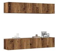vidaXL Meubles TV muraux 4 pcs vieux bois bois d'ingénierie