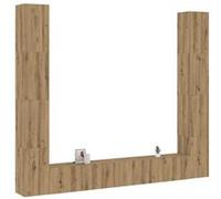 vidaXL Meubles TV muraux 6 pcs chêne artisanal bois d'ingénierie, banc TV, meuble hifi, centre de divertissement, buffet TV, 3328988 Marron