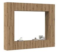 vidaXL Meubles TV muraux 8 pcs chêne artisanal bois d'ingénierie, banc TV, meuble hifi, centre de divertissement, buffet TV, 3328954