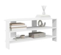 vidaXL MeubleTVd'Angle Blanc 102x40,5x45cm Bois d'ingénierie, Meuble TV rectangulaire Moderne, Console Audio Durable, Centre de Divertissement stylé pour Salon