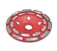 vidaXL meule de tasse diamantée double rangée 180 mm