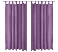 vidaXL Micro-satijnen gordijnen met lussen 140x225 cm lila 2 st132226 Pourpre G