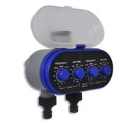 vidaXL Minuterie d'Arrosage Automatique Electronique de Jardin Double Sortie