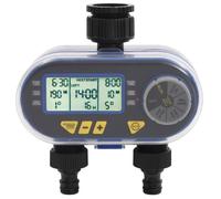 vidaXL Minuterie d'arrosage numérique 48039 – automatique, double sortie pour pelouse et jardin