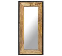 vidaXL Miroir mural de maquillage décoratif 110 x 50 cm Bois de manguier massif
