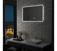 vidaXL Miroir à LED avec capteur - Argenté