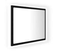 vidaXL Miroir à LED de Salle de Bain Miroir Mural Miroir de Maquillage Eclairage Lumineux Maison Intérieur Noir 60x8,5x37 cm Acrylique