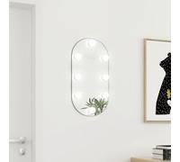 vidaXL Miroir avec éclairage LED 60x30 cm Verre Ovale