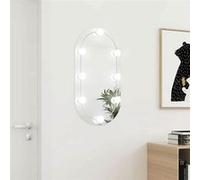 vidaXL Miroir avec LED 80x40 cm - Ovale