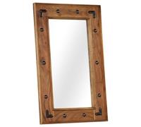 vidaXL Miroir en bois d'acacia massif 50 x 80 cm Marron G