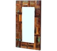 vidaXL Miroir en bois de récupération massif 80 x 50 cm Marron G – Salle de bains