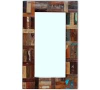 vidaXL Miroir Bois de Récupération Massif Salle de Bains Couloir Toilette