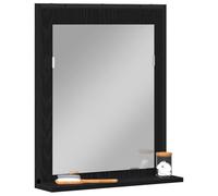 vidaXL Miroir Chêne Noir 50 x 12 x 60 cm Verre et Bois Ingénierie, Miroir Mural Rectangulaire Moderne, Verre Robuste, Décor Économique, Cadre en Bois Ingénierie chez Vous