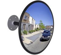 vidaXL Miroir Convexe d'Intérieur Noir Acrylique Trafic Route Sortie de Garage
