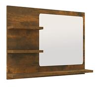 vidaXL Miroir de Bain Chêne fumé 60x10,5x45 cm Bois d'ingénierie