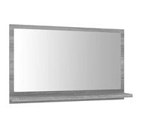 vidaXL Miroir de Bain Sonoma Gris 60x10,5x37 cm Bois d'ingénierie