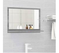 vidaXL Miroir de Bain Sonoma Gris 60x10,5x37 cm Bois d'ingénierie