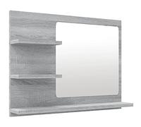 vidaXL Miroir de Bain Sonoma Gris 60x10,5x45 cm Bois d'ingénierie