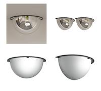 vidaXL Miroir de circulation 2 pcs. Demi-dôme Ø30 cm Acrylique - Miroir de circulation - Miroir de sécurité - Miroir panoramique - Miroir Convexe