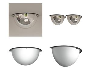 vidaXL Miroir de circulation 2 pcs. Demi-dôme Ø30 cm Acrylique - Miroir de circulation - Miroir de sécurité - Miroir panoramique - Miroir Convexe
