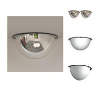 vidaXL Miroir de circulation 2 pcs. Demi-dôme Ø30 cm Acrylique - Panneaux de signalisation