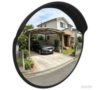 vidaXL Miroir de Circulation Convex extérieur Noir Ø75 cm