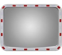 vidaXL Miroir de circulation Convexe Carré 40×80 cm avec réflecteurs