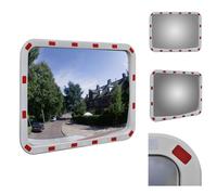 vidaXL Miroir de circulation Convexe Carré 40×80 cm avec réflecteurs - Panneaux de circulation