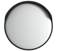 vidaXL Miroir de circulation convexe extérieur noir Ø 45 cm Polycarbonate