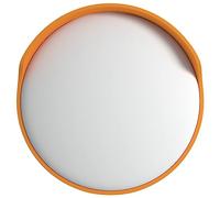 vidaXL Miroir de circulation convexe extérieur Orange Ø 30 cm Polycarbonate