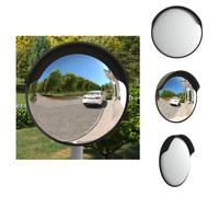 vidaXL Miroir de circulation Convexe Outdoor Noir Ø60 cm Polycarbonate - Panneaux de circulation