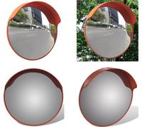 vidaXL Miroir de circulation Convexe PC Plastique Orange 45 cm Outdoor - Miroir de circulation - Miroir de circulation convexe - Miroir de circulation convexe