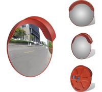 vidaXL Miroir de circulation Convexe PC-plastique Orange 60 cm Outdoor - Panneaux de circulation