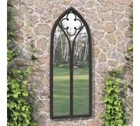 VidaXL Miroir jardin - Fer Noir