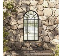 vidaXL Miroir de jardin - Noir