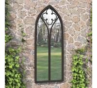 vidaXL Miroir de jardin Noir 70x30 cm