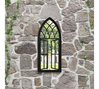 vidaXL Miroir Jardin Fer Noir 70x30 cm