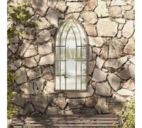 vidaXL Miroir Jardin Fer Sable