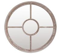vidaXL Miroir de Jardin Sable 40x4 cm Fer Rond Utilisation extérieure