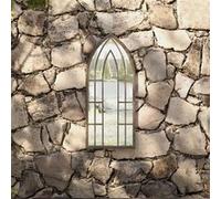 vidaXL Miroir de jardin Sable 70x30 cm Fer pour utilisation extérieure miroir G