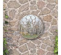 vidaXL Miroir de jardin Sable - Fer - 60 cm