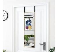 vidaXL Miroir de Porte Miroir Mural de Dressing Miroir Décoratif de Maquillage Entrée Chambre à Coucher Salon Doré 30x100 cm Verre et Aluminium