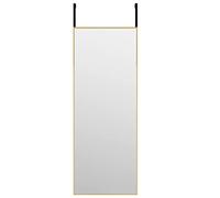vidaXL Miroir mural de dressing doré 30x80 cm verre et aluminium