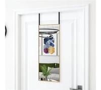 vidaXL Miroir de porte Doré 30x80 cm Verre et aluminium 327413 Orange G
