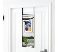 vidaXL Miroir de Porte Noir 30x80 cm Verre et Aluminium