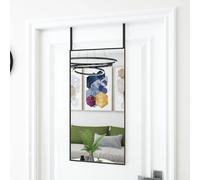 vidaXL Miroir de Porte Miroir Mural de Dressing Miroir Décoratif de Maquillage Entrée Chambre à Coucher Salon Noir 40x80 cm Verre et Aluminium