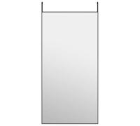 vidaXL Miroir de Porte Miroir Mural de Dressing Miroir Décoratif de Maquillage Entrée Chambre à Coucher Salon Noir 50x100 cm Verre et Aluminium