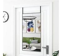 vidaXL Miroir de Porte Miroir Mural de Dressing Miroir Décoratif de Maquillage Entrée Chambre à Coucher Salon Noir 50x100 cm Verre et Aluminium