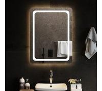 vidaXL Miroir de Salle de Bain à LED Décoratif Cosmétique Miroir de Courtoisie Miroir de Maquillage Toilette Maison Intérieur 60x80 cm miroir G